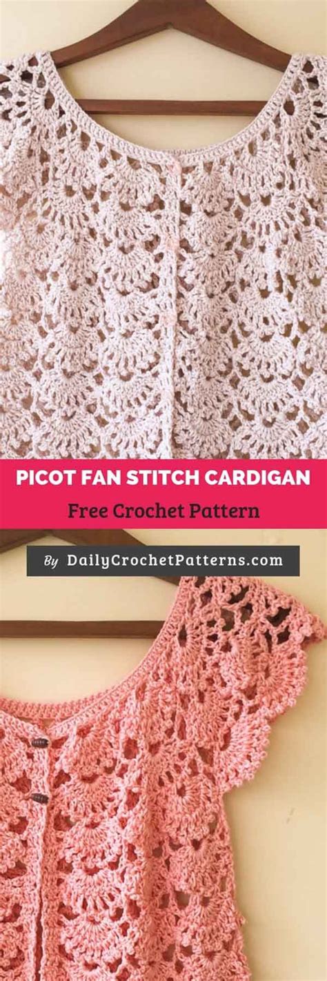 The Picot Fan Stitch Free Crochet Pattern Daily Crochet Patterns