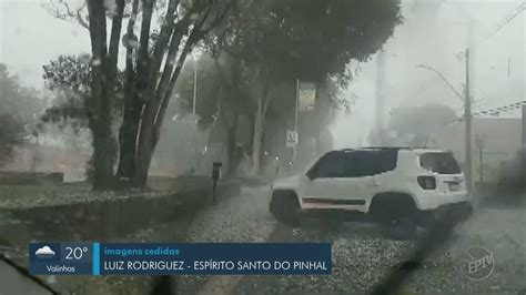 Três cidades da região de Campinas têm chuva de granizo Estiva Gerbi