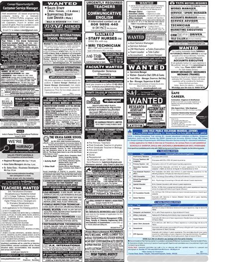 Manorama Gulf Classified Th February Assignment Abroad Times