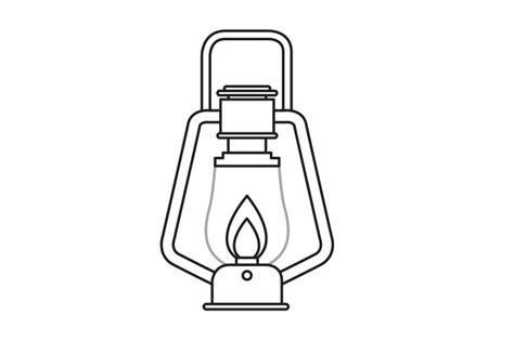 Camping Lantern Outline Icon By Printables Plazza TheHungryJPEG