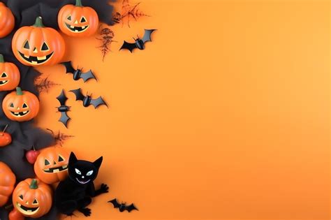 Premium Ai Image Background Decoration For Halloween With Tiny