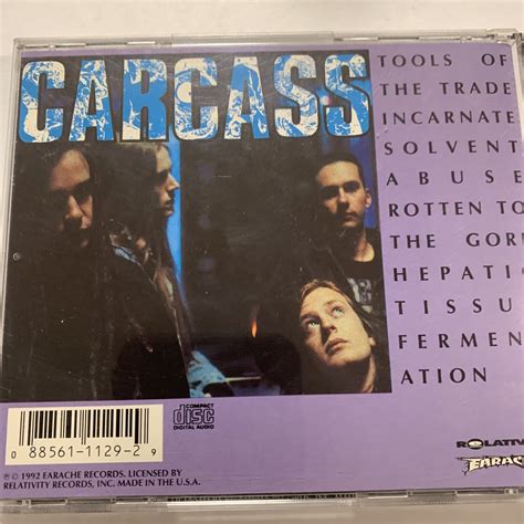 Carcass Tools Of The Trade Cd 1992 Relativity 88561 1129 2 Original 88561112929 Ebay