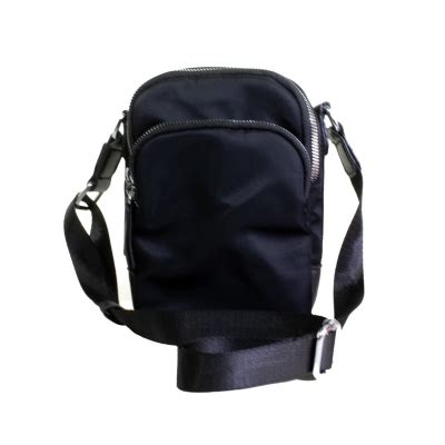 Mailea Portacelular Doble Bolsillo De Ecocuero Para Mujer Negro