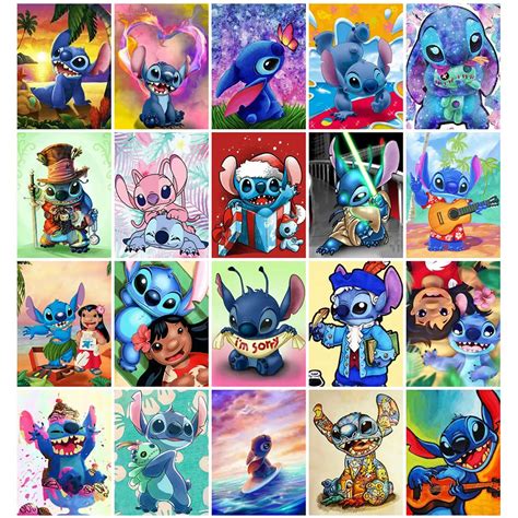 Disney Kit Completo De Pintura De Diamantes Lilo Stitch Pinturas De