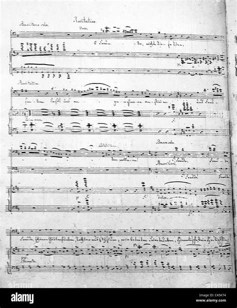 Copy of a score form the 9th Symphony by Ludwig van Beethoven Stock ...