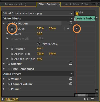 Video Editing Animation And Keyframe Basics In Adobe Premiere Pro