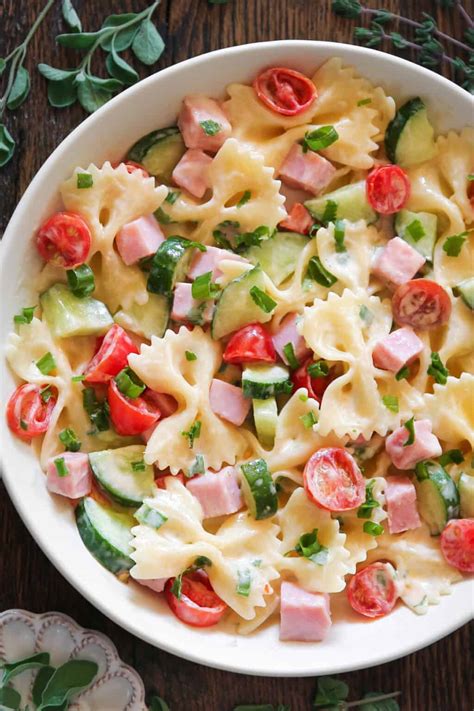 Creamy Ham Pasta Salad Julias Album