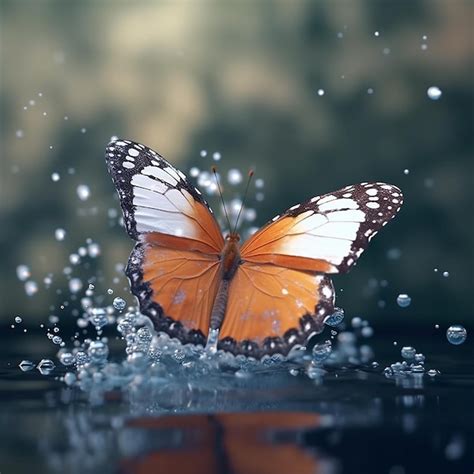 Premium Photo Frame Animation Beautiful Butterfly Realisti Images