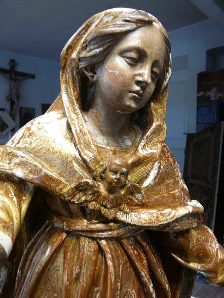 Wooden Statue Restoration Sacred Heart Mary Ferdinand Stuflesser