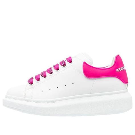 Wmns Alexander Mcqueen Oversized Sneaker White Shock Pink 621056wh Kicks Crew