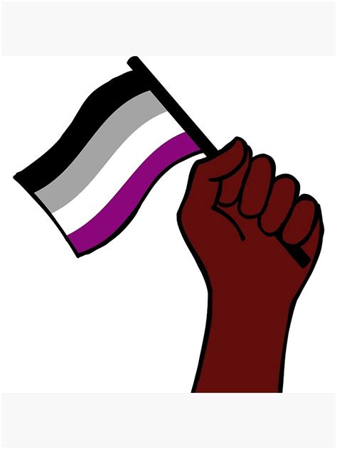 Asexual Pride Flag Hand Poster For Sale By Bthingies Redbubble