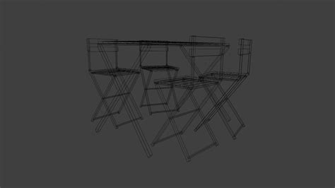 Artstation Chair Table 3d Model Game Assets