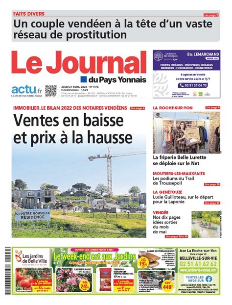 Le Journal Du Pays Yonnais N1174 du 27 avril 2023 à télécharger sur iPad