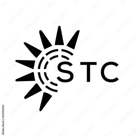 Stc Letter Logo Stc Image On White Background And Black Letter Stc