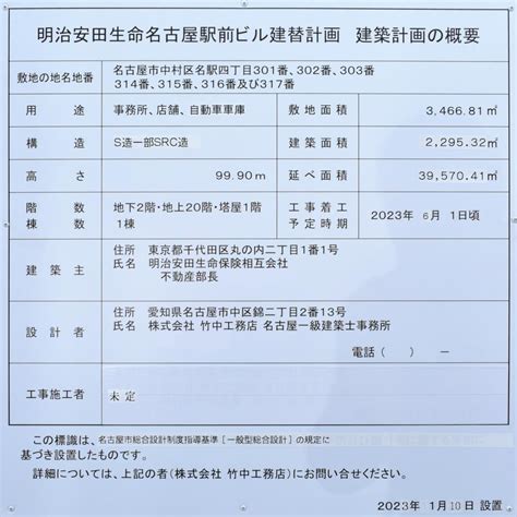 キャッスルプラザ跡地 20階100mの高層ビルに！ 飛翔～リニア時代の新しい名古屋へ