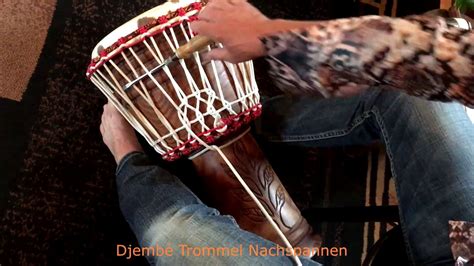 Djembe Nach Spannen And Stimmen Djembe Tuning Video 2 Basics Knotentechnik Youtube