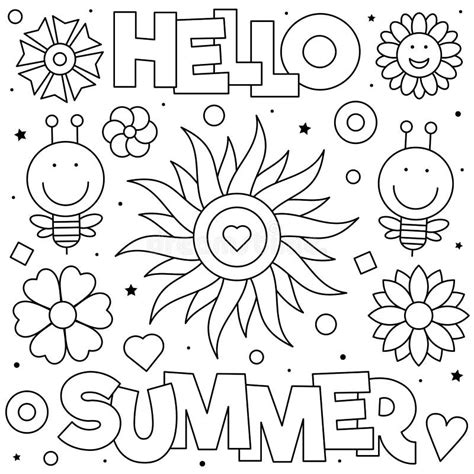 Summer Coloring Page Stock Illustrations 33524 Summer Coloring Page