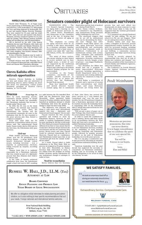 Jewish Herald-Voice (Houston, Tex.), Vol. 106, No. 48, Ed. 1 Thursday