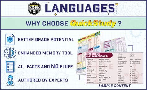 Spanish Vocabulary Quizzer Quickstudy Quizzer Barcharts Inc