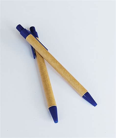 Promotional Eco Friendly Customized Recycled Paper Ball Pen Blue