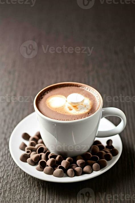 Fragrant Hot Chocolate In A Cup On The Table In A Coffee Shop World