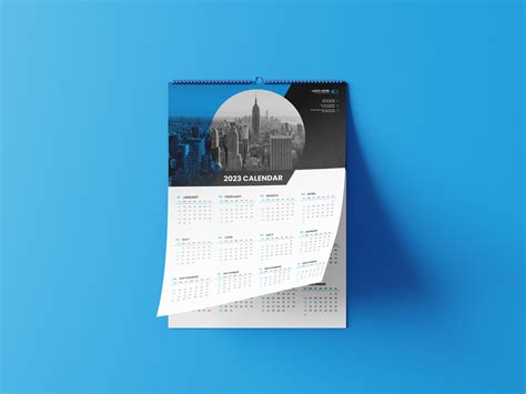 2023 calendar design template on Behance