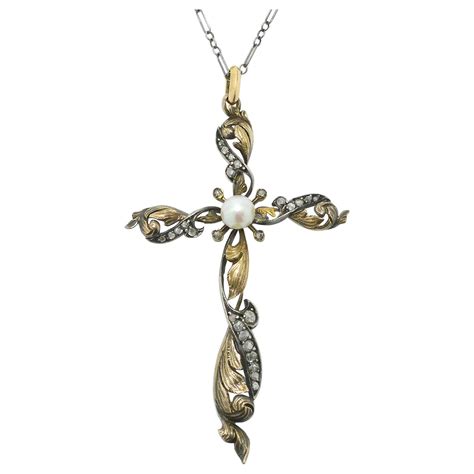 Krementz Art Nouveau Cross For Sale At 1stdibs