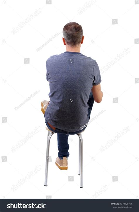 Back View Man Sitting On Chair Stock Photo 1379126714 | Shutterstock in ...