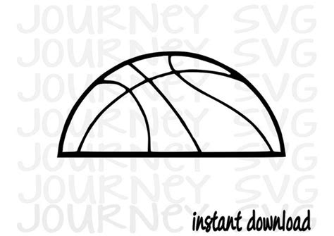 Basketball Svg Half Basketball Svg Sport Svg | Etsy