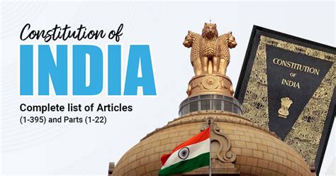 Constitution Of India Complete List Of Articles And Parts