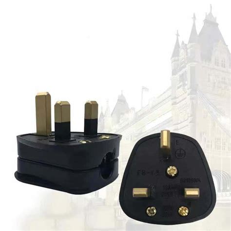 British Standard UK Three-pin Plug. 13A Pure Copper Without Welding ...