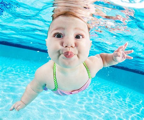 Adorable Babies Swimming Underwater Photos Time