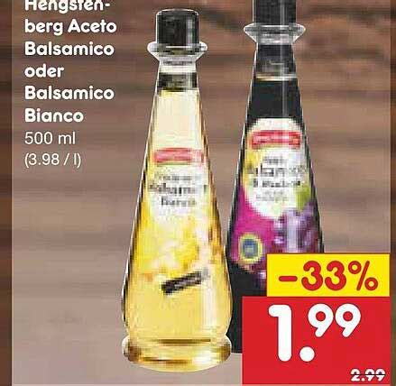 Hengsten Berg Aceto Balsamico Oder Balsamico Bianco Angebot Bei Netto