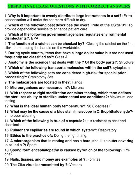 Sterile Processing Bundled Exams Questions And Answers With Verified