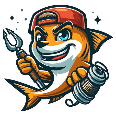 Premium Vector Amberjack Mascot Vector Illustration On White Background