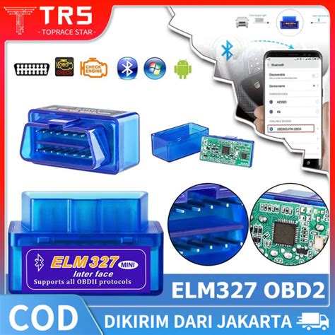 Elm V Alat Diagnostik Mobil Bluetooth Pembaca Kode Obd Mini