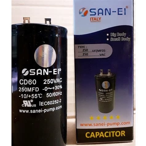 Jual San Ei Kapasitor Capacitor Starting Uf Mfd Vac Sanei