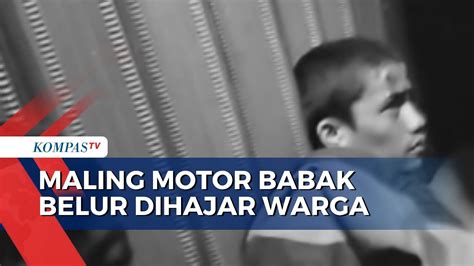 Tertangkap Tangan Curi Motor Maling Di Tangerang Selatan Babak Belur