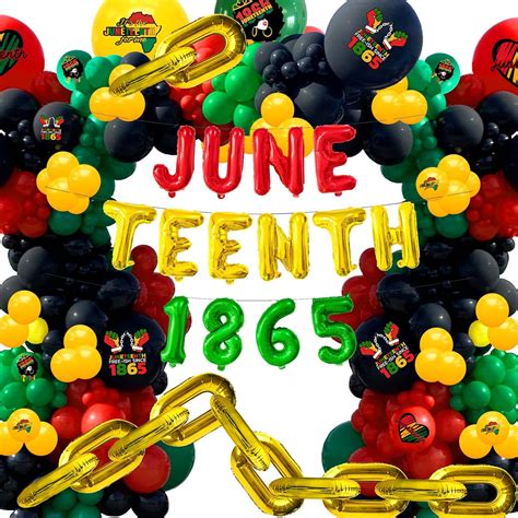 Amazon ANYMONYPF 142 Pcs Juneteenth Balloons Arch Garland Party