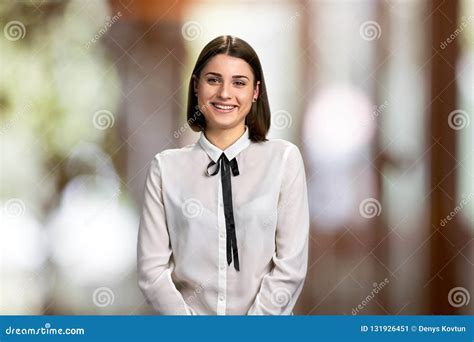 Elegant Caucasian Girl Is Smiling Stock Image Image Of Beautiful