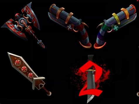 All Swirly Items Axe Gun Blade And Chroma Gun Roblox Murder