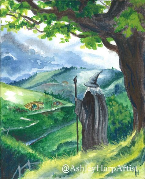 The Shire Gandalf and Frodo Lord of the Rings Prints - Etsy