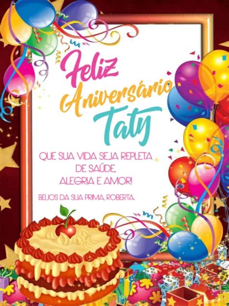 Cartão De Aniversário Para Editar E Imprimir Gratis - Cartão De Comemoração De Aniversario Para Editar Edite Online