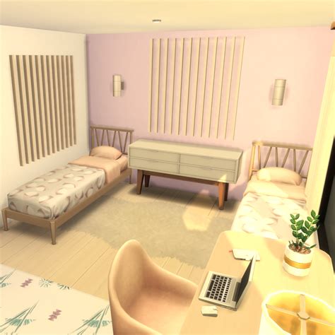 Pink Twin Bedroom The Sims 4 Rooms Lots Curseforge