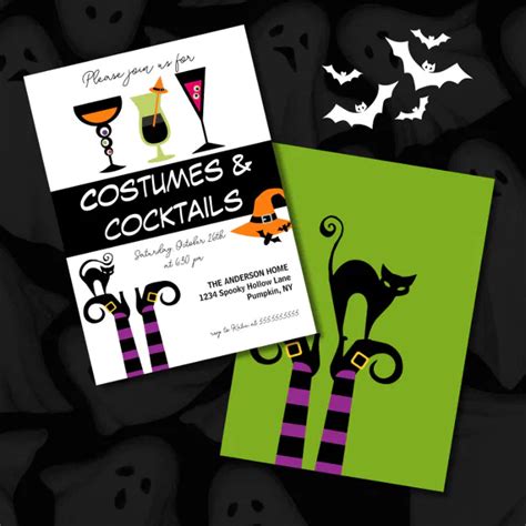 Costumes And Cocktails Halloween Party Invitation Zazzle