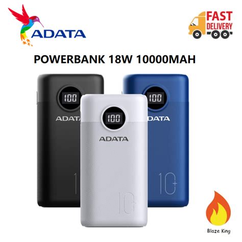 ADATA PowerBank 22 5W 18W Fastest Quick Charge PD Type C Triple USB