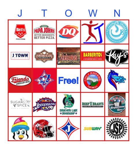 J-Town Bingo Card