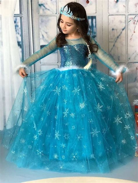 Frozen Princess Elsa Dress, Elsa Crown, Elsa Wand and Elsa Hair. - Etsy ...