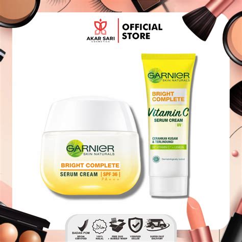 Garnier BRIGHT COMPLETE SERUM CREAM SPF 36 PA 20ml 50ml Shopee