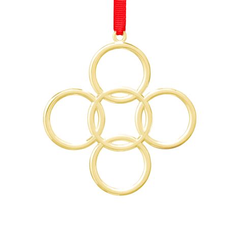 Nambe Metal Twelve Days Of Christmas Five Golden Rings Ornament